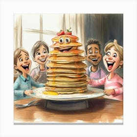 Pancakes For Breakfast 3 Canvas Print