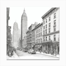 New York City Street Scene Canvas Print