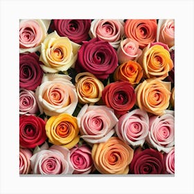 Colorful Roses 31 Canvas Print