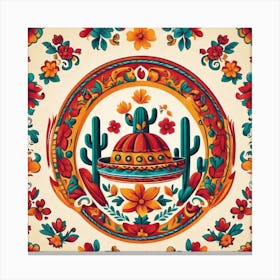 Mexican Logo Design Targeted To Tourism Business (34) Canvas Print