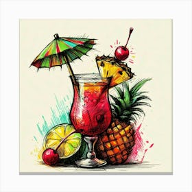 Tropical cocktail 15 Canvas Print