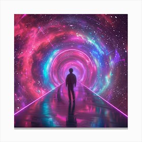 Futuristic Space Tunnel Canvas Print