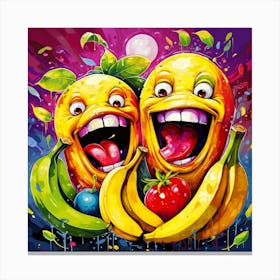 Fruity Graffiti Canvas Print