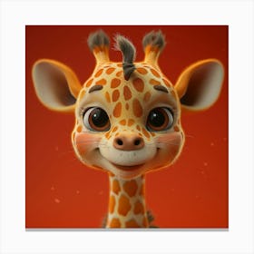 Cute Giraffe 32 Canvas Print