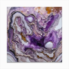 Purple Agate 02 Canvas Print