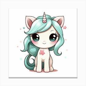 Cute Unicorn 743 Canvas Print