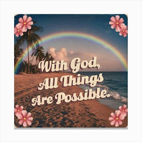 With God All Things Are Possible Canvas Print