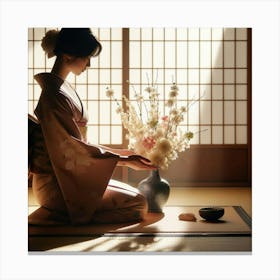 Japanese geisha Canvas Print