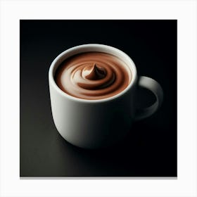 "Cup of Decadence: A Rich and Creamy Chocolate Delight Canvas Print