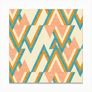 New Mid Mod Woods Pearl Square Canvas Print