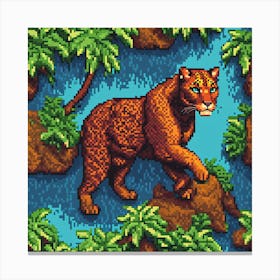 Jaguar In The Jungle Canvas Print