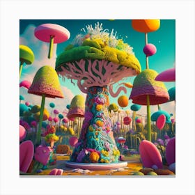 Mushroom Forest Canvas Print