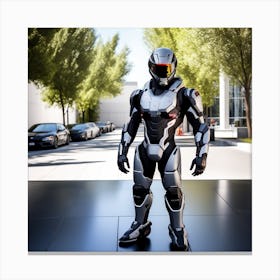 Building A Strong Futuristic Suit Like The One In The Image Requires A Significant Amount Of Expertise, Resources, And Time 25 Canvas Print