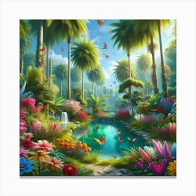 Tropical Garden Canvas Print