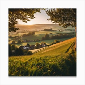 Sunrise In The Countryside 3 Canvas Print