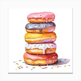 Stack Of Sprinkles Donuts 5 Canvas Print