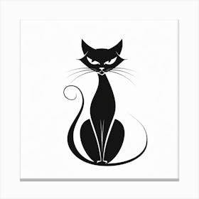 Black Cat 6 Canvas Print