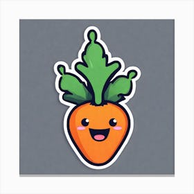 Carrot Sticker 9 Canvas Print