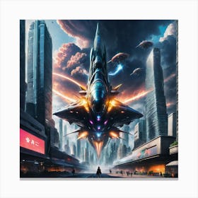 Futuristic City 2 Canvas Print