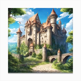 Castle In The Woods 6 Canvas Print