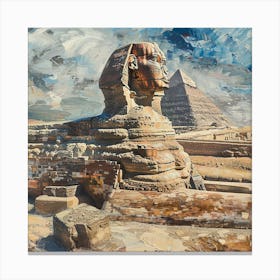 A Sphinx In Giza Oil Painting Illustration 1719991943 4 Canvas Print