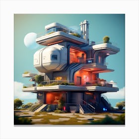 Futuristic House 2 Canvas Print