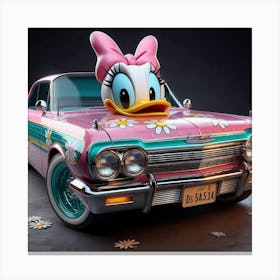 Donald Duck Low Low Canvas Print