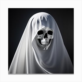 Ghost In White Canvas Print