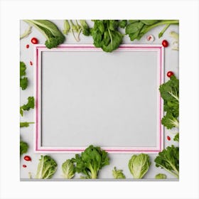 Fresh Vegetables In A Frame 2 Canvas Print