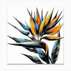 Bird of paradise flower Canvas Print