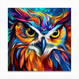 Colorful Owl 10 Canvas Print