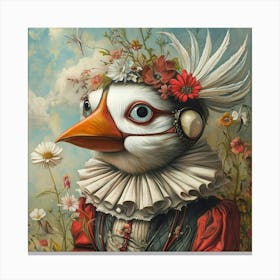 Bird In A Dress Canvas Print