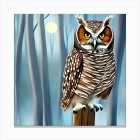 Moonlight Owl Canvas Print
