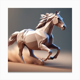 Low Poly Horse 4 Canvas Print