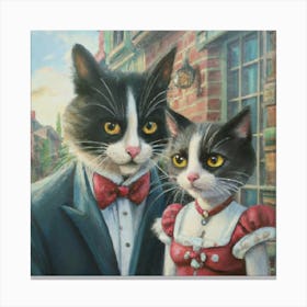 Cat Lovers Canvas Print