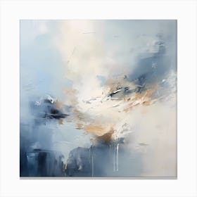 Soothing Symphony: Abstract Elegance in Beige Hues Canvas Print