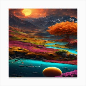 Colorful Landscape Canvas Print