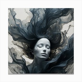 Woman'S Head Smoke Canvas Print