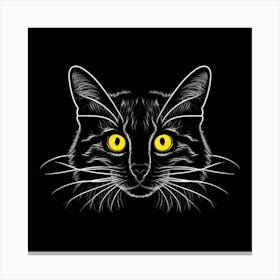 Cat With Yellow Eyes Canvas Print