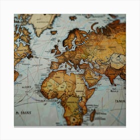 World Map 17 Canvas Print