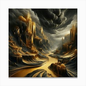 Golden River 1 Canvas Print