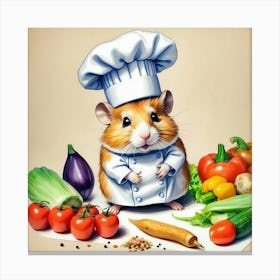 Chef Hamster 33 Canvas Print