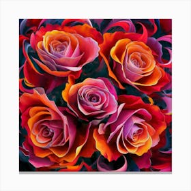 Abstract Roses Canvas Print