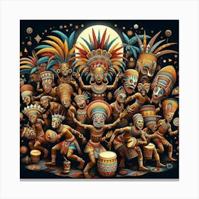 Aztec Print Art Canvas Print