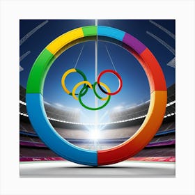 Olympic Rings Canvas Print