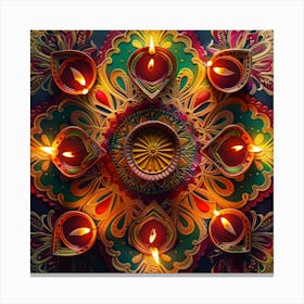 Diwali Themed Banner Texture Featuring Rangoli P 1718401863 3 Canvas Print