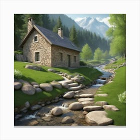 House In The Mountains 13 Canvas Print