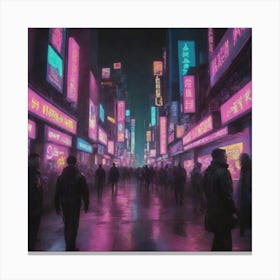 Neon City 4 Canvas Print