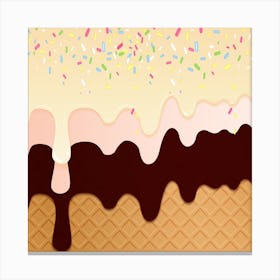 Ice Cream Background Canvas Print