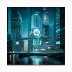 Futuristic City 23 Canvas Print